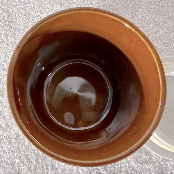 Vintage MCM Apricot 12oz Ceramic Canister Jar  Container - Picture 8 of 12